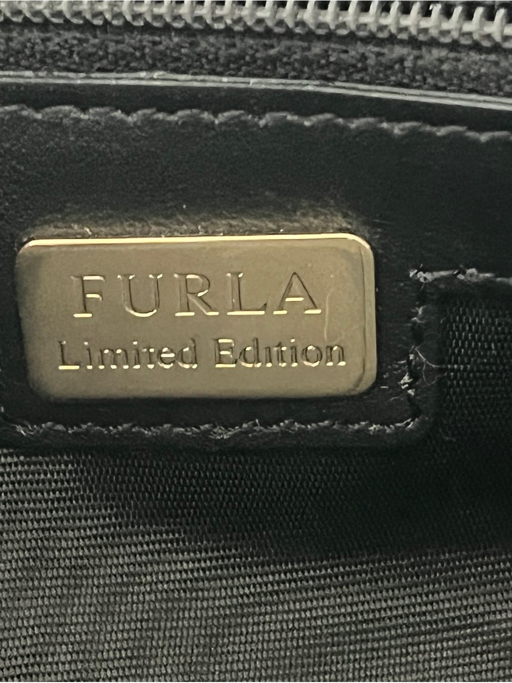 Furla Black Studded Floral Cutout Wristlet - Picture 6 of 7